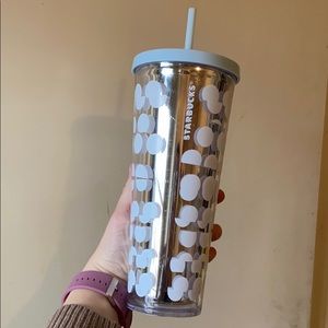 STARBUCKS BLUE MIRRORED COLD CUP